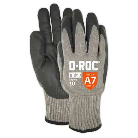 Magid D-Roc Lt Wt Hyperon Micro-Foam Nitrile Palm Coated Work Gloves, 12 GPD778-12